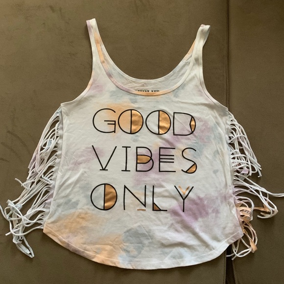 NWOT Tie Dye Top with Fringe - Picture 1 of 7